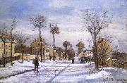Camille Pissarro Lu Xian floating snow road oil painting reproduction